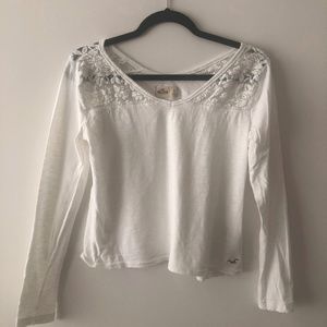 Hollister White Lace Longsleeve